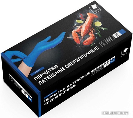 Латексные перчатки A.D.M High Risk HR003S (L, 50шт)