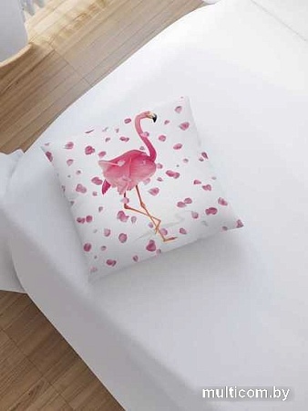 Чехол на подушку JoyArty Лепестки над фламинго sl_7421