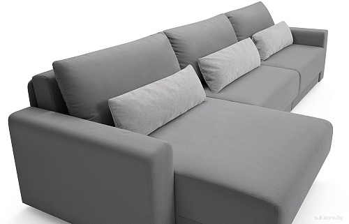 Угловой диван Mio Tesoro Таун 264 1.5ек-1.5ек-1.5пф (1363 серый)