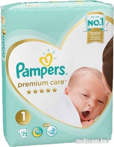 Подгузники Pampers Premium Care 1 Newborn (72 шт)