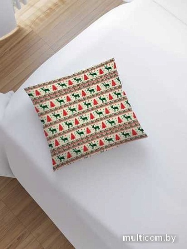 Чехол на подушку JoyArty Новогодний орнамент sl_50935