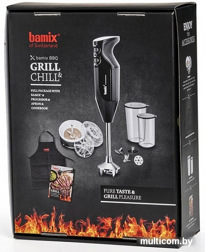 Погружной блендер Bamix DeLuxe M200 BBQ (черный)