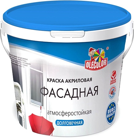 Olecolor Водно-дисперсионная Фасадная База С 2.5 л (белый матовый)