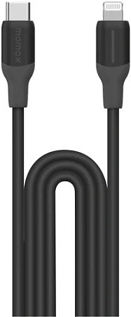 Кабель Momax DL53D 1-Link Flow LC USB Type-C - Lightning (1.2 м, черный)