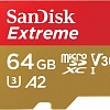 Карта памяти SanDisk Extreme microSDXC SDSQXA2-064G-GN6MA 64GB (с адаптером)