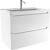 ЗОВ Тумба с умывальником Эридан 80 (белый мат)