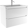 ЗОВ Тумба с умывальником Эридан 80 (белый мат)
