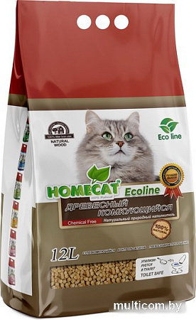 Наполнитель для туалета Homecat Ecoline Древесный 71023 (12 л)