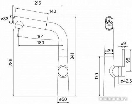 Смеситель IDDIS Pure PURSBFBi05 (хром/черный)