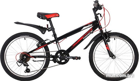 Детский велосипед Novatrack Racer 20 20SH6V.RACER.BK20 (черный/красный, 2020)