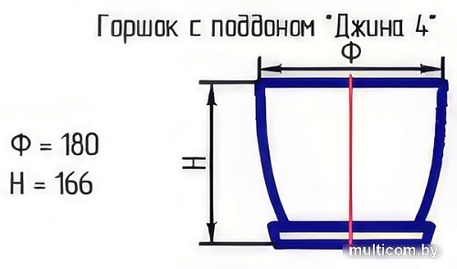 Кашпо NiNaGlass Джина 4 4840157229