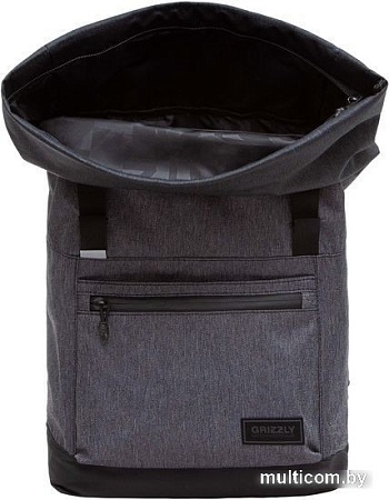 Городской рюкзак Grizzly RQL-315-1 (черный/серый)
