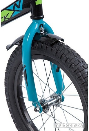 Детский велосипед Novatrack Valiant 16 2019 163VALIANT.BK9 (черный/голубой, 2019)