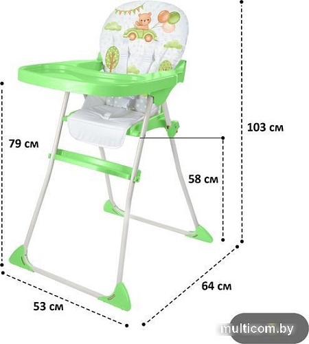 Высокий стульчик Globex Мини New 1402/40 (зеленый)