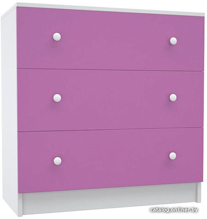 Комод МДК Феникс КМ1Ф-Р с 3 ящиками 820x800x418 (розовый)