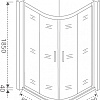 Душевой уголок Good Door Latte R 100x100 (прозрачное стекло) [Latte R-100-C-WE]