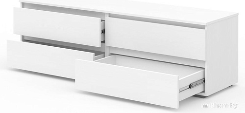 Тумба Кортекс-мебель Бари 160 4ш (белый/белый/белый)