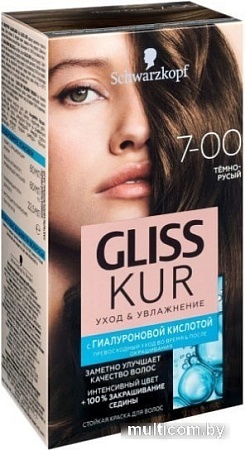Крем-краска для волос Gliss Kur Уход и увлажнение 7-00 темно-русый