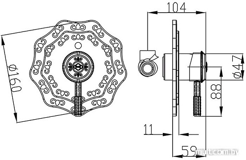 Смеситель ZorG Sanitary A 302DK-BR (античная бронза)