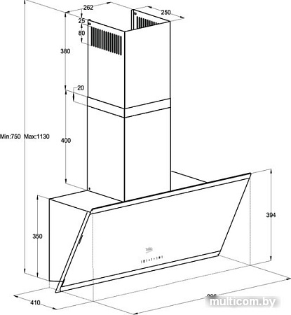 Кухонная вытяжка BEKO HCA 93640 BH