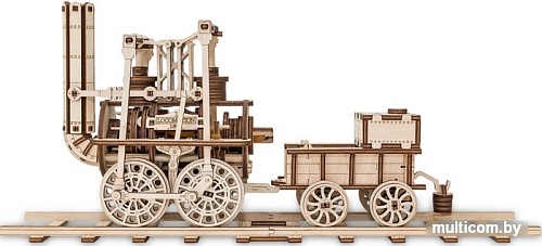 Сборная модель Eco-Wood-Art Локомотив с резиномотором