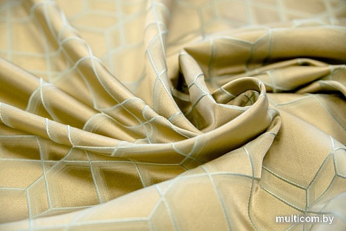 Комплект штор Decoretto Урбан пустыня УП-K3 2.5x2.6 м (золотистая ткань с геометрическим рисунком, 2 шт)