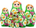 Развивающая игра Брестская Матрешка В летнем сарафане с ромашками (набор 7 шт)