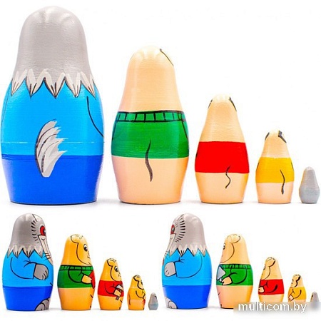Развивающая игра Брестская Матрешка Три поросенка (набор 5 шт)