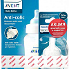 Бутылочка для кормления Philips Anti-Colic + Соска Anti-colic 2 шт SCS100/11 (330 мл)