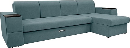 Сириус Лидер-13 с оттоманкой ППУ 330x165 (Eva 20 велюр зеленый)