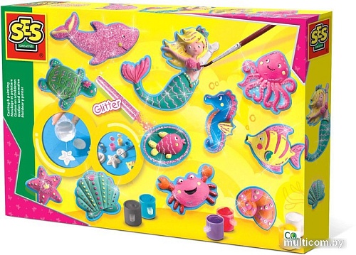 Набор для создания поделок/игрушек SES Creative Из гипса Жители океана 01354