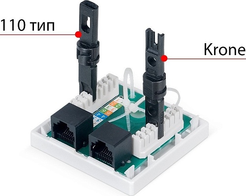 Розетка компьютерная Cabeus WS-8P8C-Cat.6-2