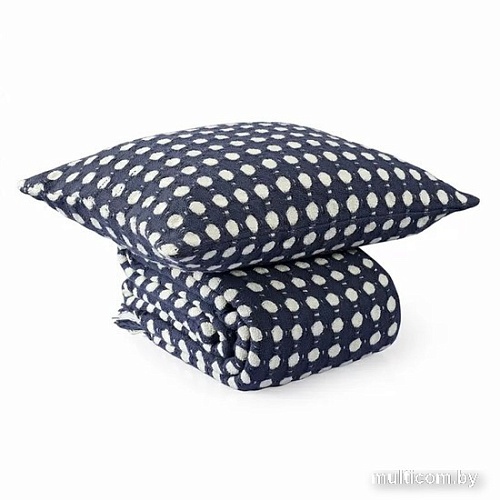 Чехол на подушку Tkano Essential. Polka dots TK23-CC0008 (темно-синий)