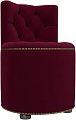 Пуфик Лига диванов Саваж (микровельвет, бордовый/черный)