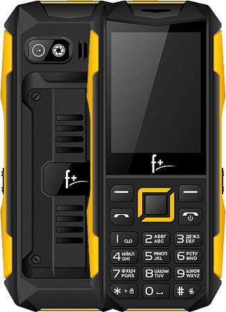 Кнопочный телефон F+ PR240 (черный/желтый)