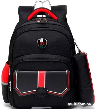 Школьный рюкзак Sun Eight SE-22005 (черный/красный)