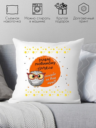 Декоративная подушка Print Style Самому лучшему учителю 40х40uch2