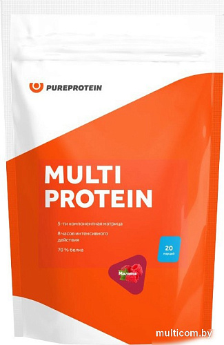 Протеин сывороточный (изолят) Pureprotein Multi Protein (600 г, малина)