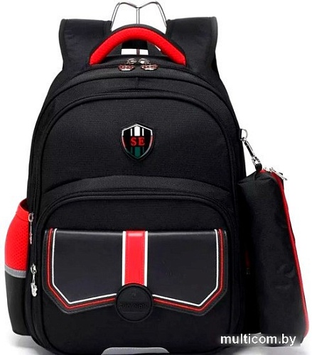 Школьный рюкзак Sun Eight SE-22005 (черный/красный)
