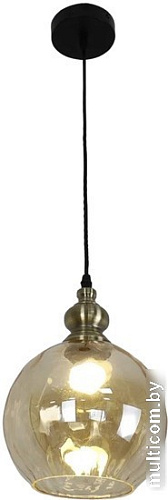 Подвесная люстра Estares Zar One R 1xE27-200x1050-BLACK/GOLD/CLEAR-220-IP20