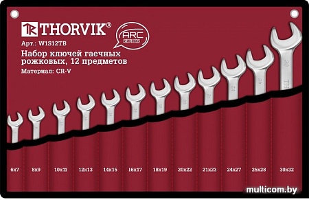 Набор ключей Thorvik W1S12TB (12 предметов)
