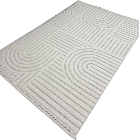 Ковер для жилой комнаты Radjab Carpet Поло Прямоугольник PL 255 12536RK (2x2.9, Cream)