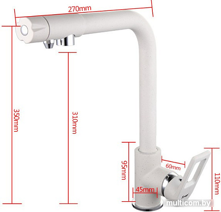 Смеситель FRAP H72 F4372-8 (серый)