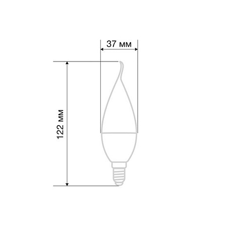 Светодиодная лампочка Rexant Свеча на ветру (CW) 7,5Вт E14 713Лм 2700K теплый свет 604-045
