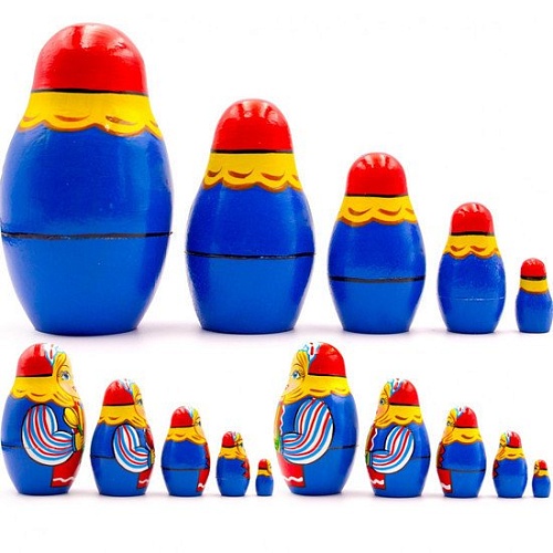 Развивающая игра Брестская Матрешка С тюльпанами в народном голландском костюме (набор 5 шт)