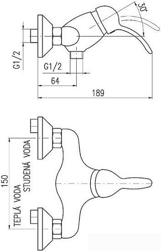 Смеситель Slezak RAV Labe L581.5-2SM