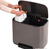 Brabantia Bo Pedal Bin 11л + 23л (платиновый)
