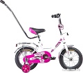 Детский велосипед Novatrack Urban 12 (белый/фиолетовый, 2019)