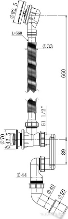 Сифон Lauter 21Y31000 (хром)