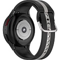 Ремешок Rumi Sport Line силиконовый для Samsung Galaxy Watch4/5 (20 мм, черный/серый)